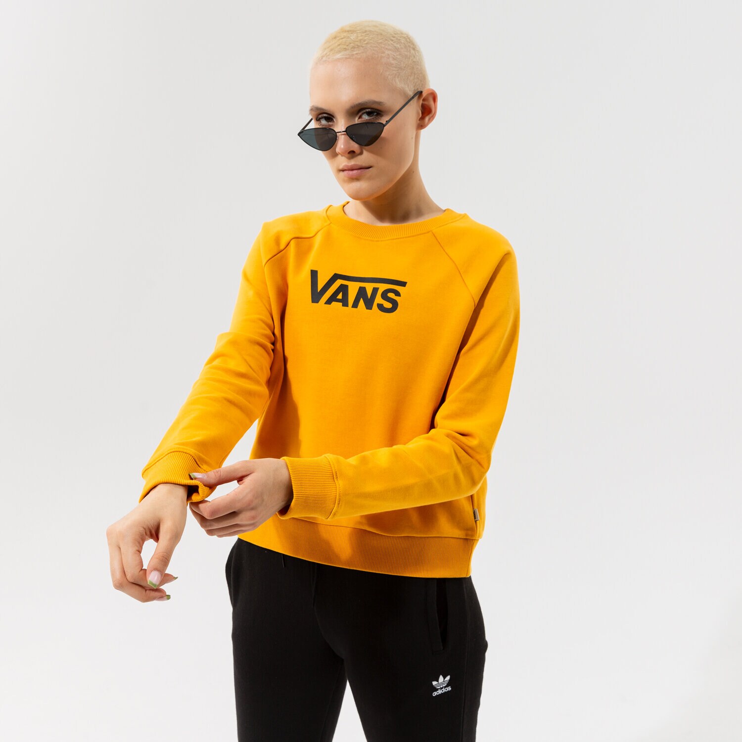 Bluza damska VANS BLUZA FLYING V FT BOXY CREW VN0A47THLSV1 ŻÓŁTY