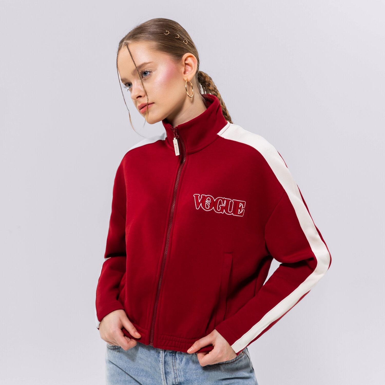 Kurtka zimowa damska PUMA KURTKA PUMA X VOGUE T7 CROPPED JACKET DK 536692-22 CZERWONY