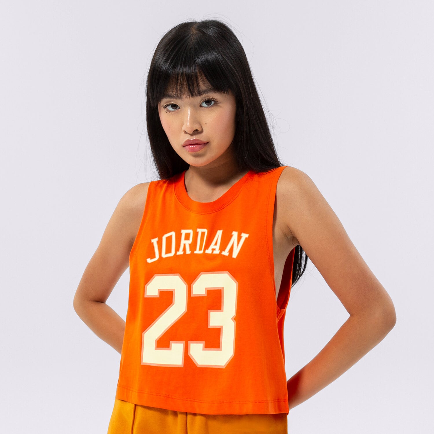 Koszulka, t-shirt damski JORDAN T-SHIRT W J HERITAGE TANK CORE DO5023-817 POMARAŃCZOWY