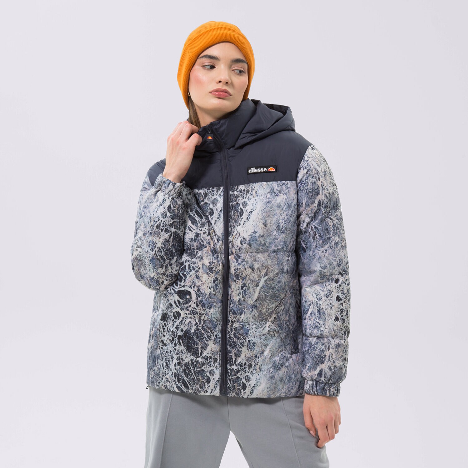 Kurtka zimowa damska ELLESSE KURTKA PUCHOWA SENSO PADDED JACKET NAVY SGP15991429 GRANATOWY