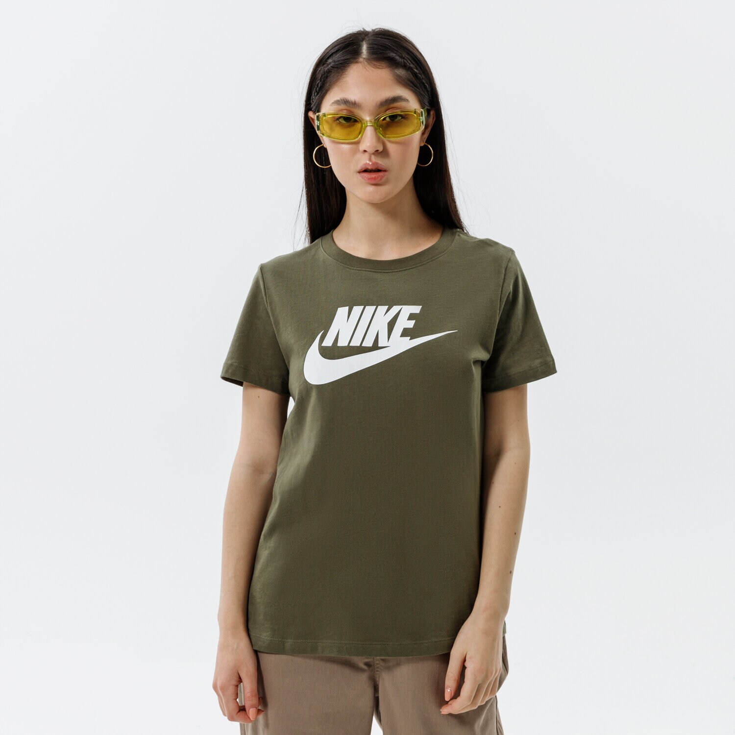 Koszulka, t-shirt damski NIKE T-SHIRT SPORTSWEAR ESSENTIAL BV6169-223 KHAKI