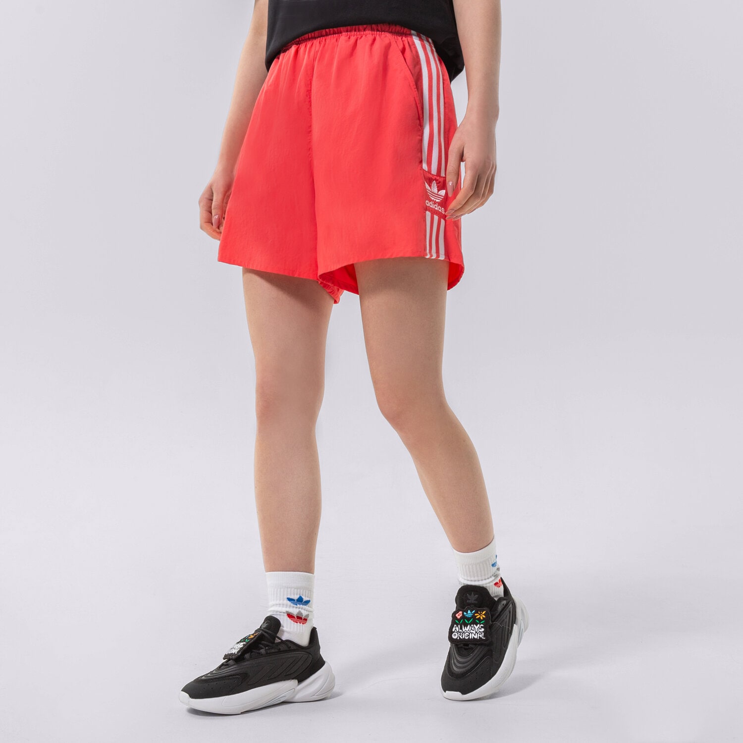 Krótkie spodenki, szorty damskie ADIDAS SZORTY SHORT HF7454 POMARAŃCZOWY