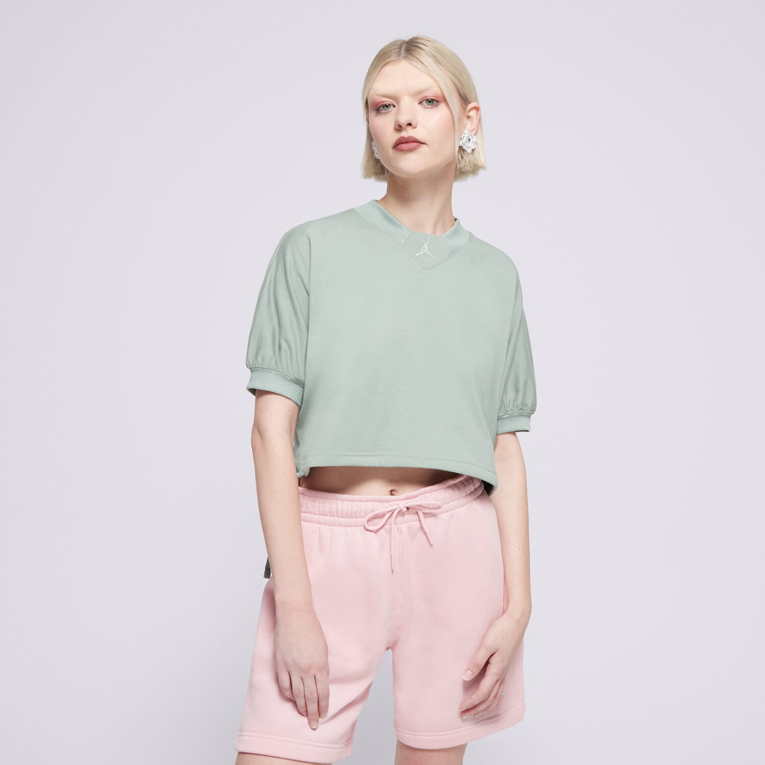 Koszulka, t-shirt damski JORDAN T-SHIRT W J SS KNIT SLD TOP FN5727-304 ZIELONY