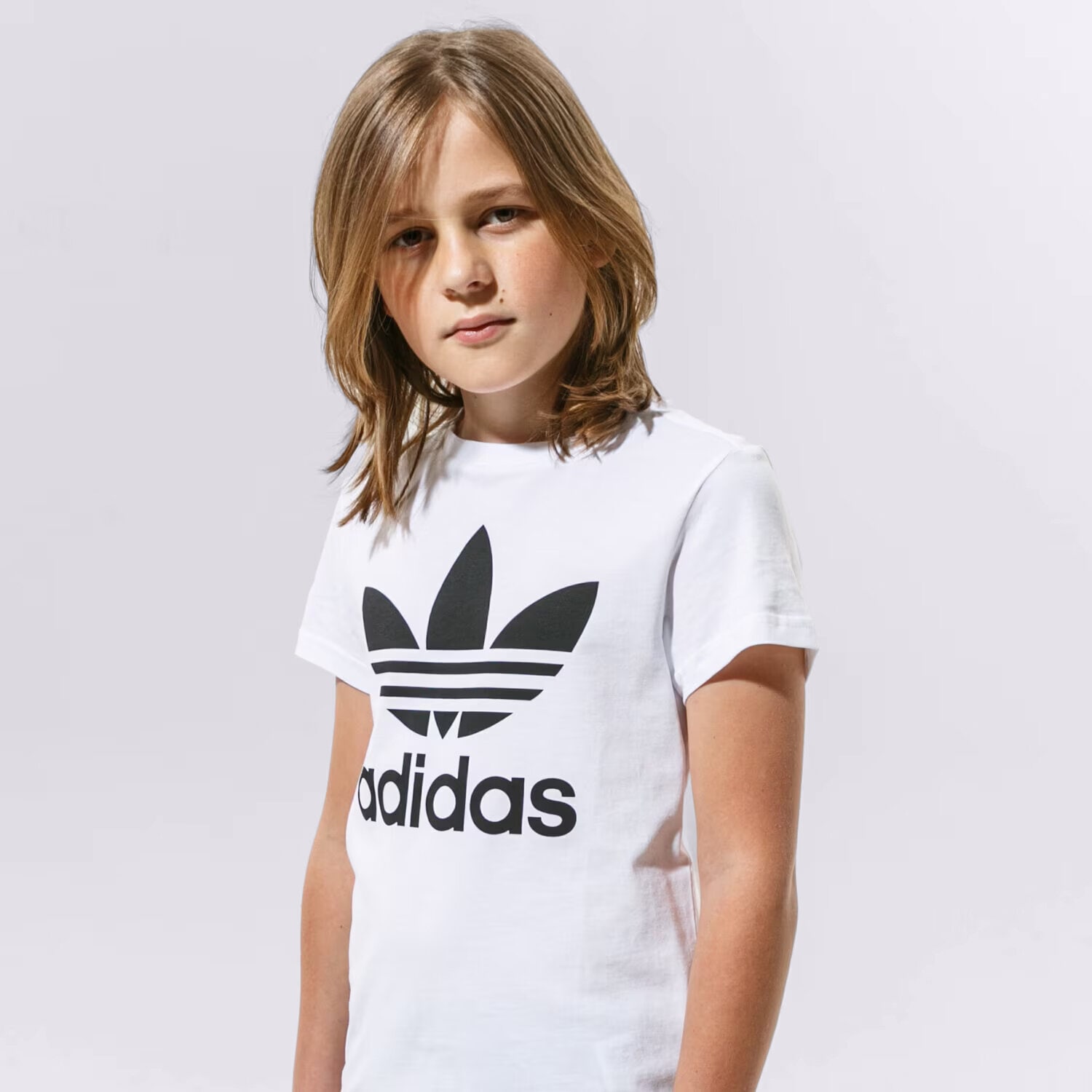 Koszulka, t-shirt dla dzieci ADIDAS T-SHIRT TREFOIL TEE GIRL DV2904 BIAŁY