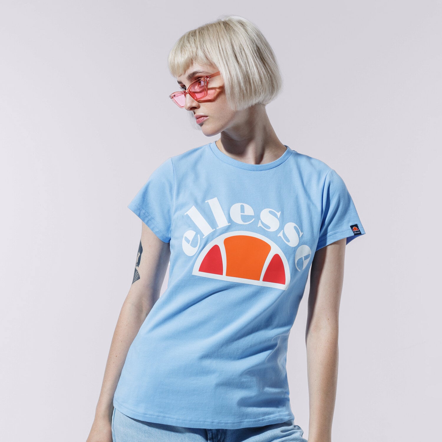 Koszulka, t-shirt damski ELLESSE T-SHIRT CINE SGE09978LIGHTBLUE NIEBIESKI