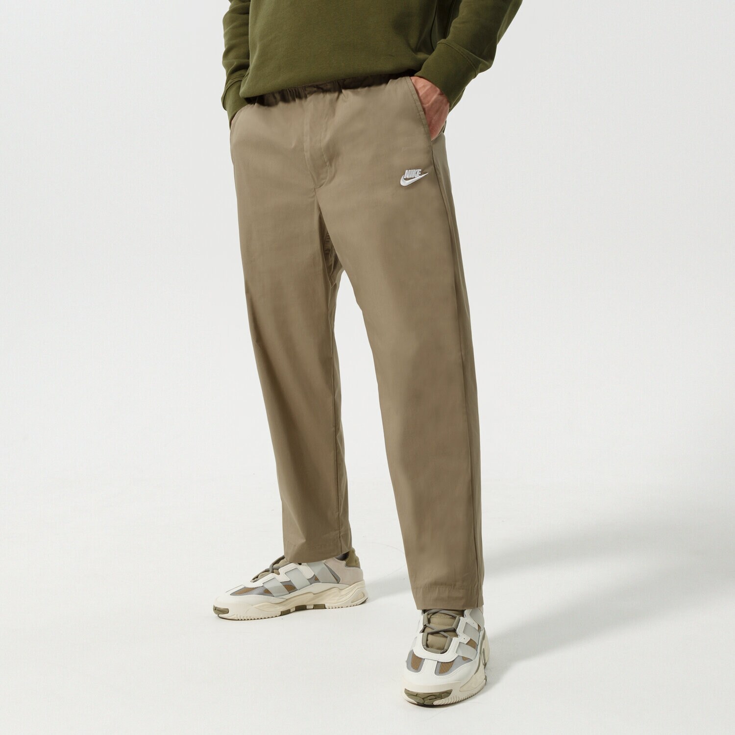 Spodnie sportowe męskie NIKE SPODNIE M NSW SPE WVN UL SNEAKER PANT DM6823-351 KHAKI