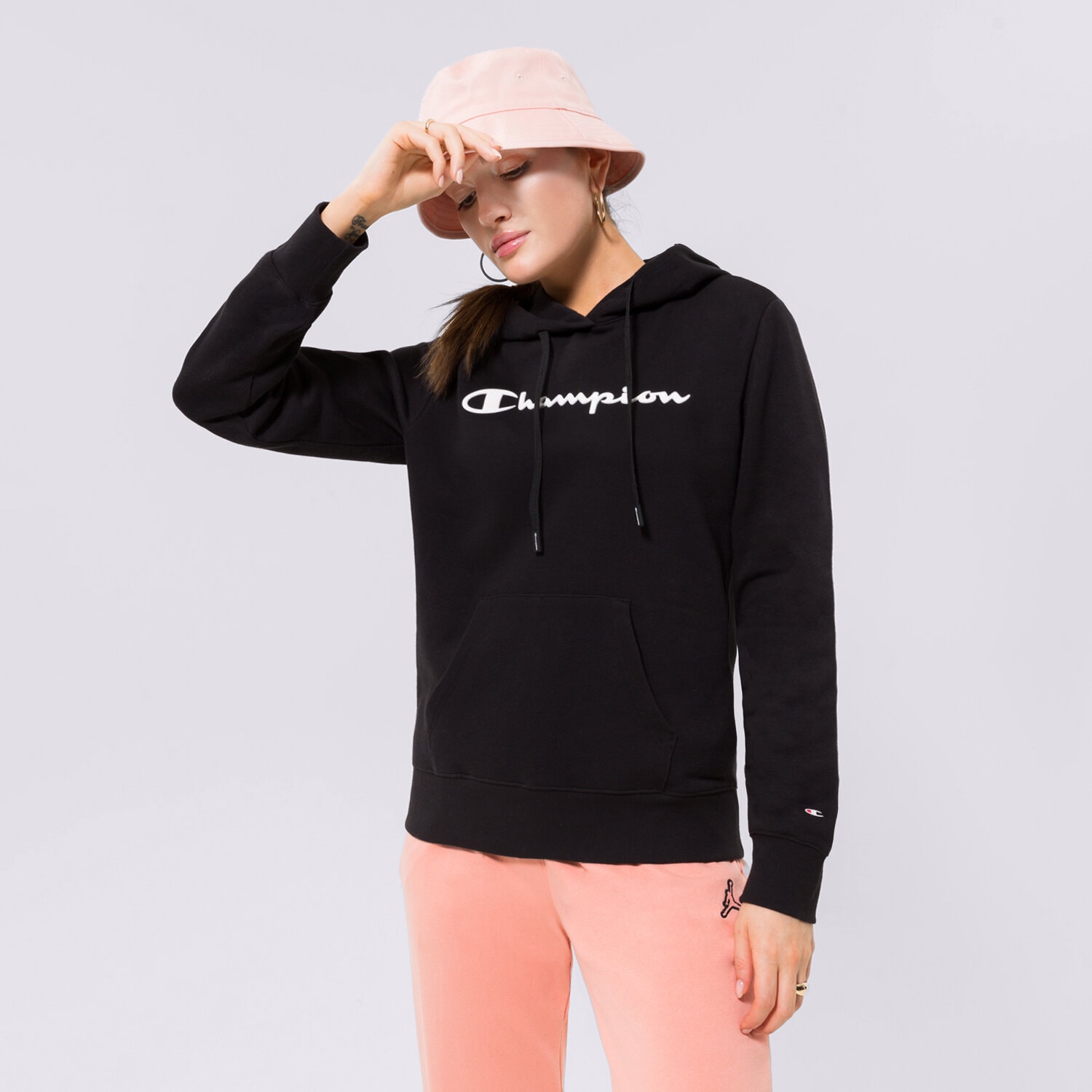 Bluza damska CHAMPION BLUZA Z KAPTUREM HOODED SWEATSHIRT 115687KK001 CZARNY