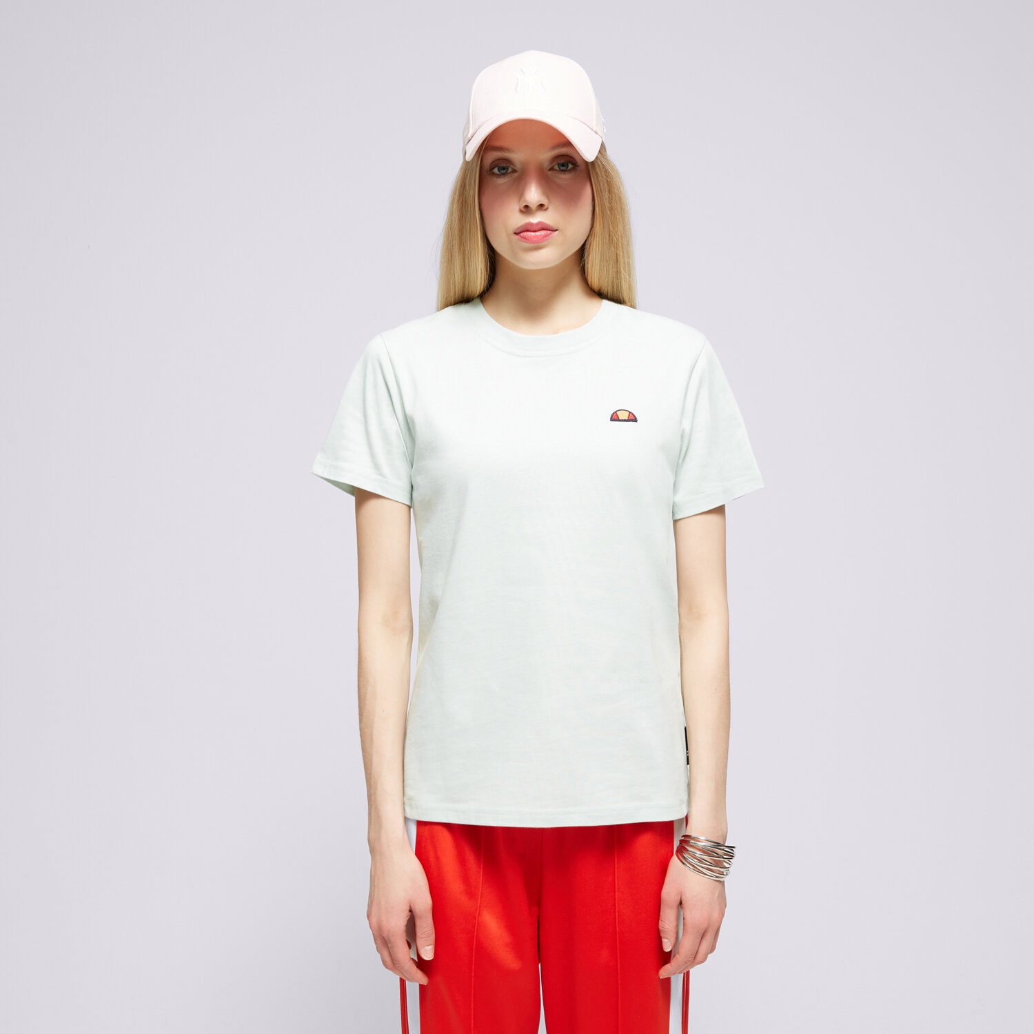 Koszulka, t-shirt damski ELLESSE T-SHIRT MELINDA LIGHT GREEN SMG19604511 SZARY