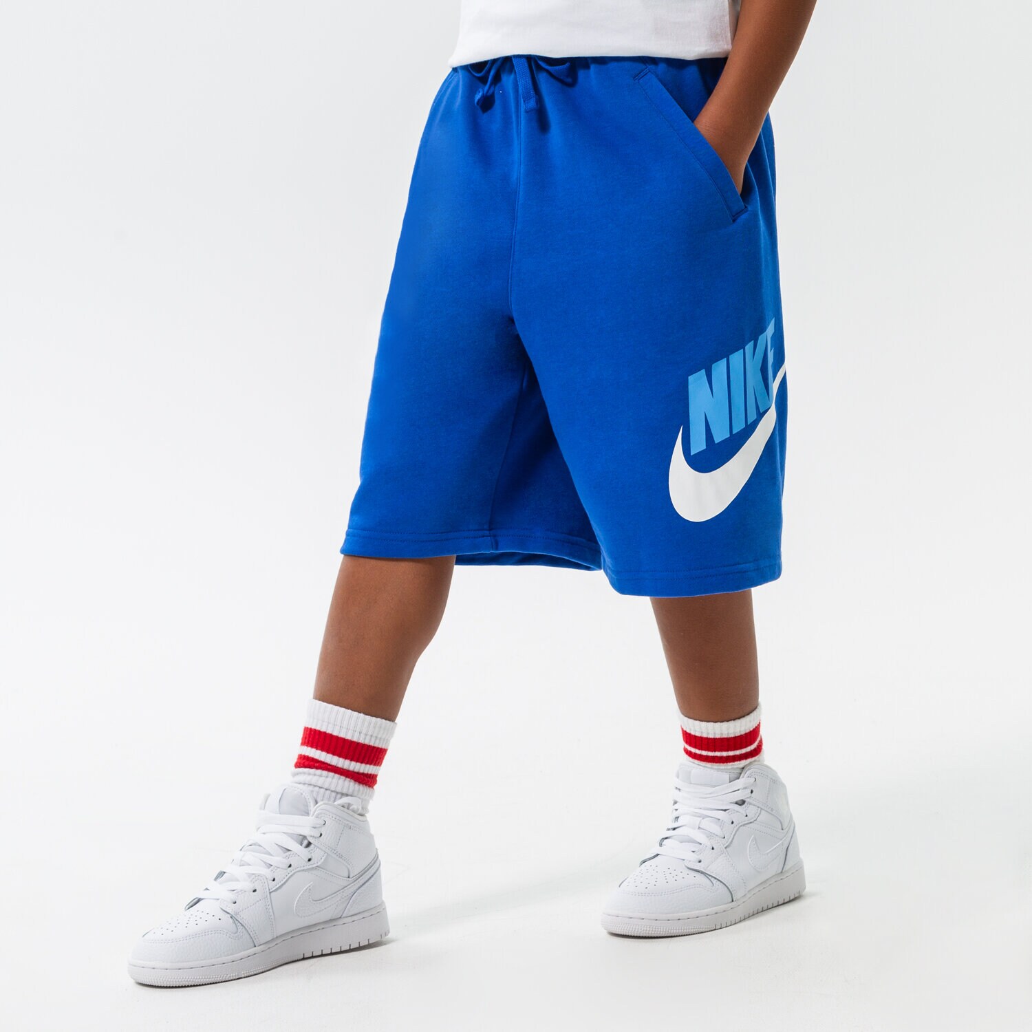 NIKE SZORTY SPORTSWEAR CLUB FLEECE BOY CK0509-481 NIEBIESKI