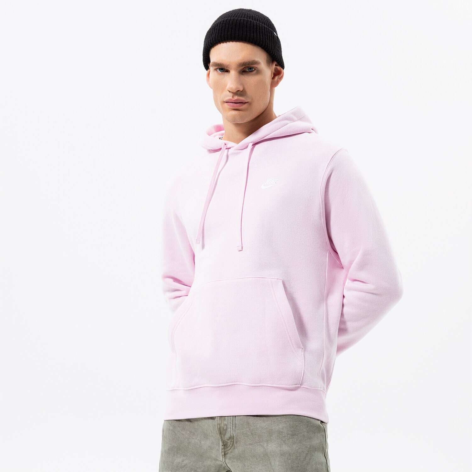 Bluza męska NIKE BLUZA Z KAPTUREM NIKE SPORTSWEAR CLUB FLEECE BV2654-663 RÓŻOWY