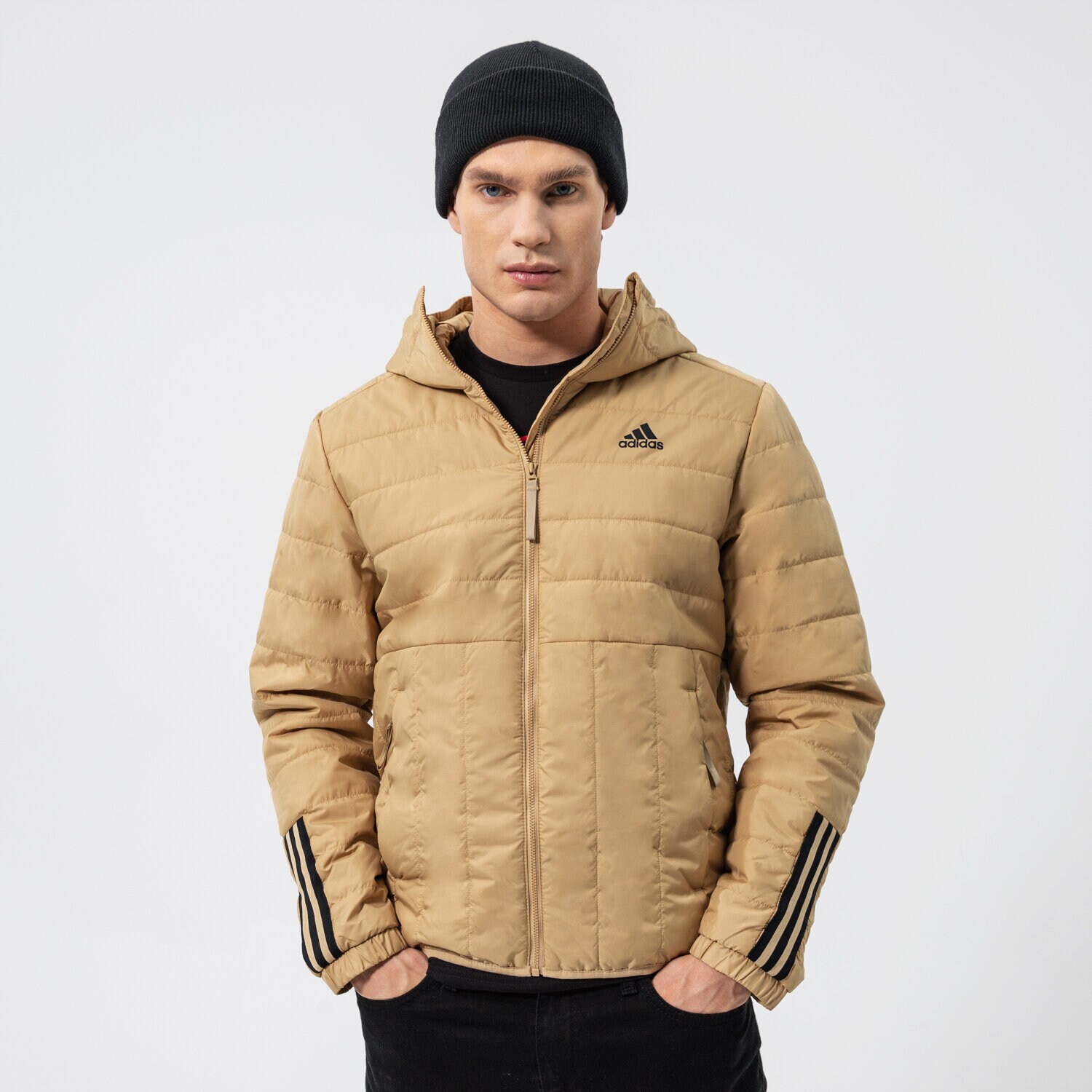 Kurtka zimowa męska ADIDAS KURTKA ITAVIC L HO JKT GT1683 BEŻOWY
