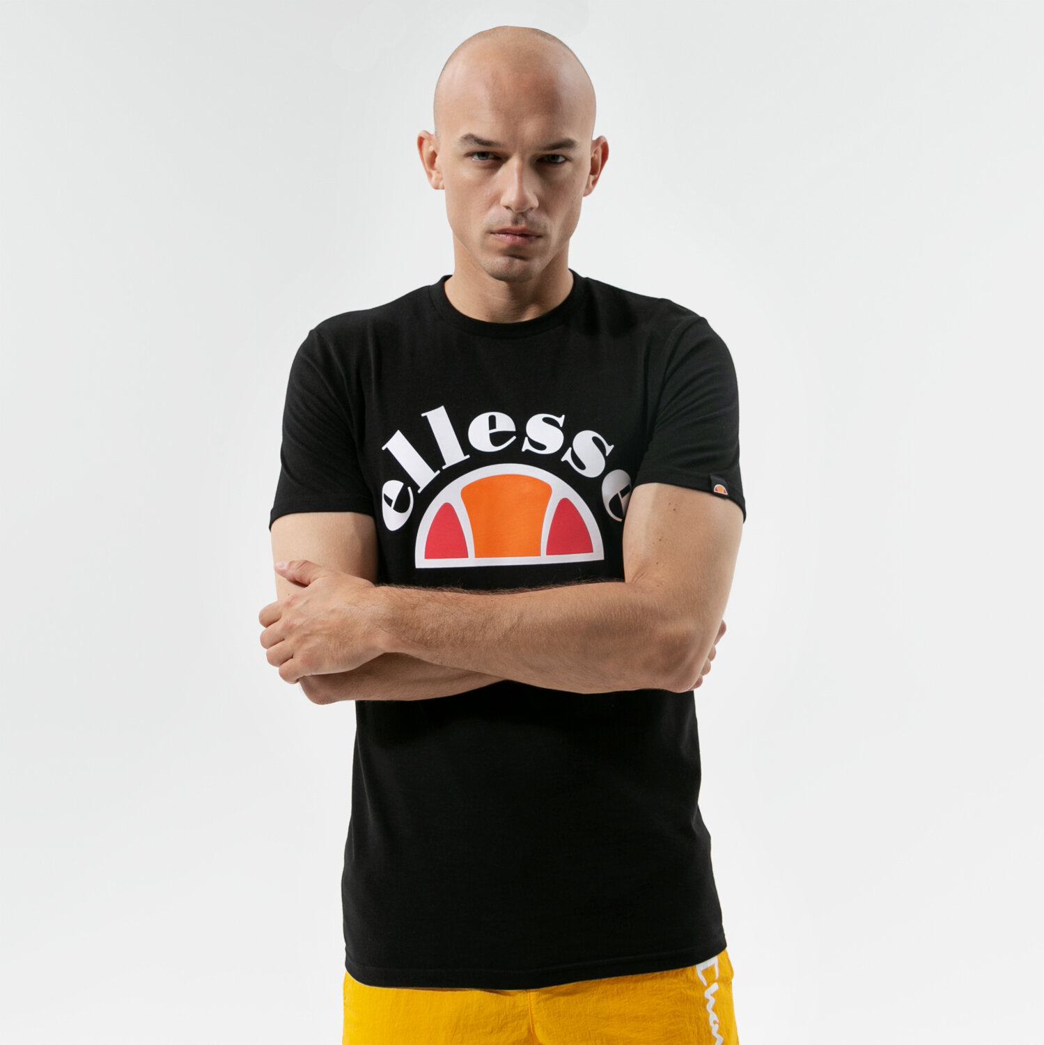 Koszulka, t-shirt sportowy męski ELLESSE T-SHIRT TEZZA BLK BLK SMG13519011 CZARNY