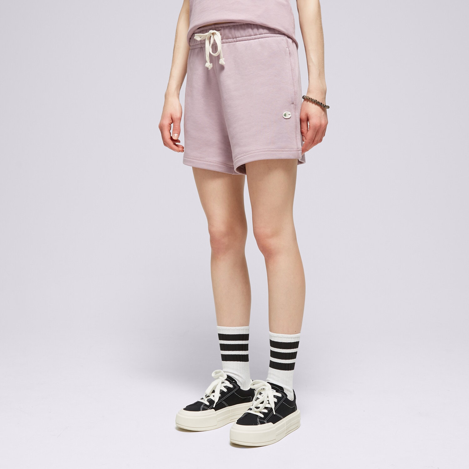 Krótkie spodenki, szorty damskie CHAMPION SZORTY BERMUDA-ECO FUTURE E10009PS162 FIOLETOWY