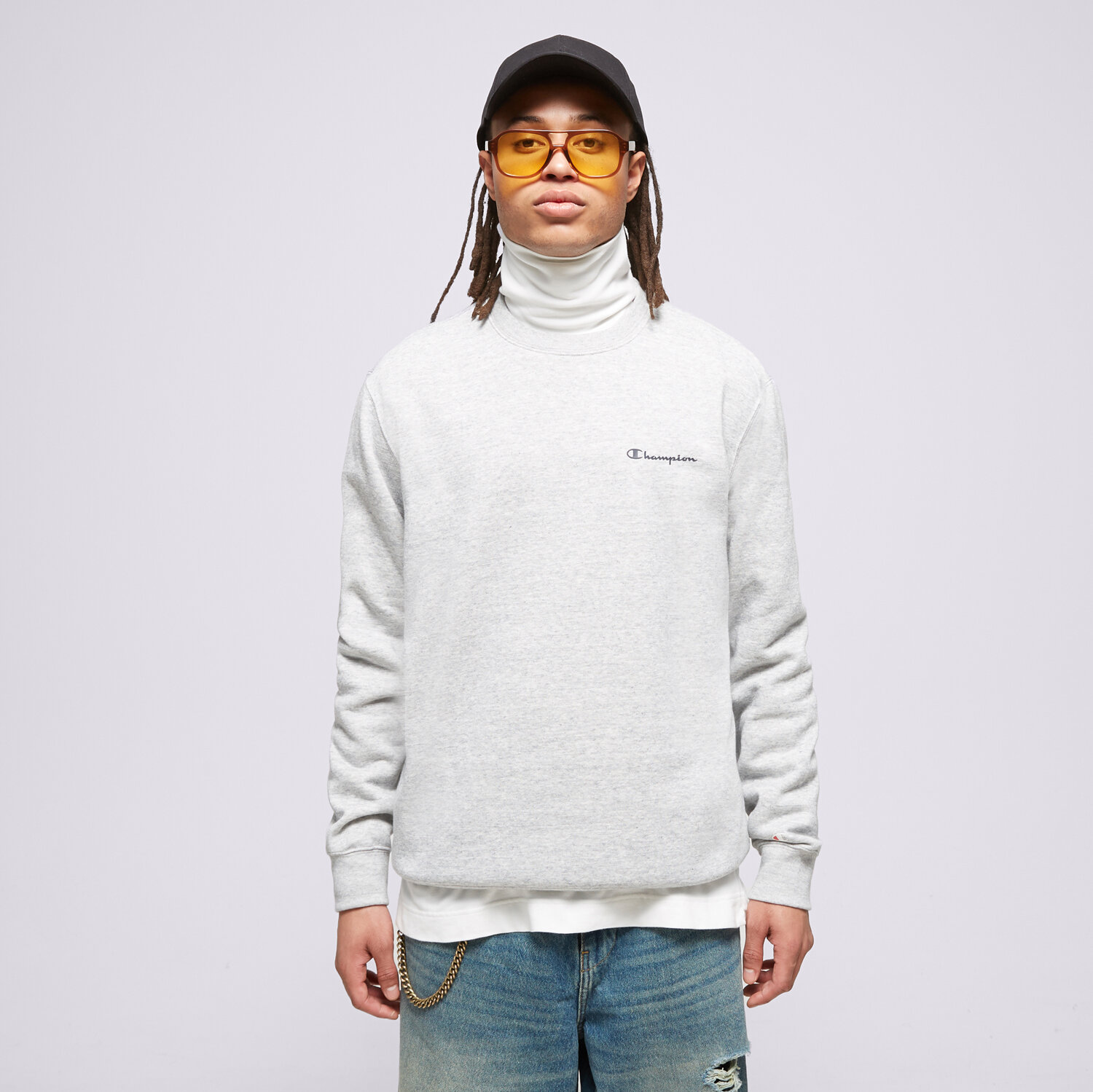 Bluza męska CHAMPION BLUZA CREWNECK SWEATSHIRT 218288EM021 SZARY