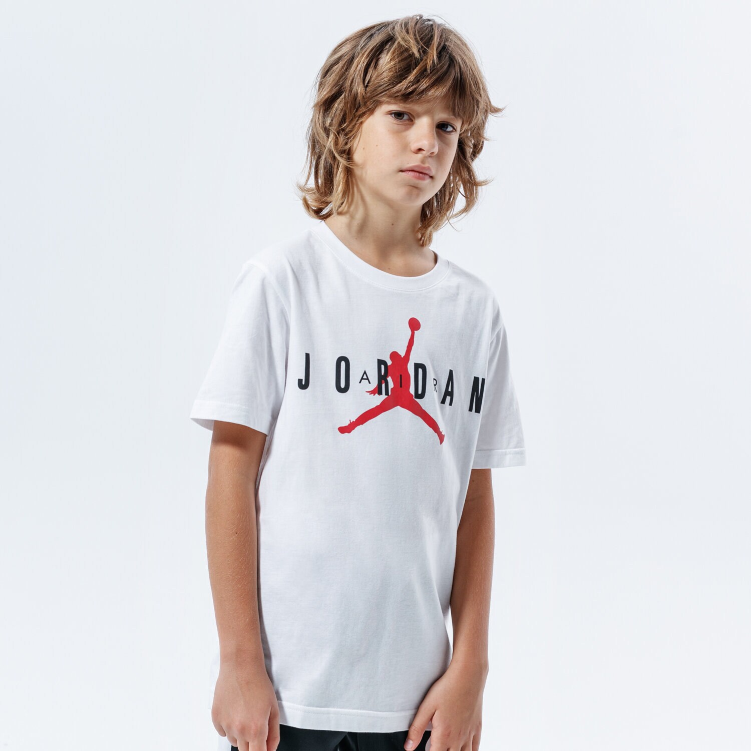 Koszulka, t-shirt dla dzieci JORDAN T-SHIRT JDB BRAND TEE 5 BOY 955175-001 BIAŁY