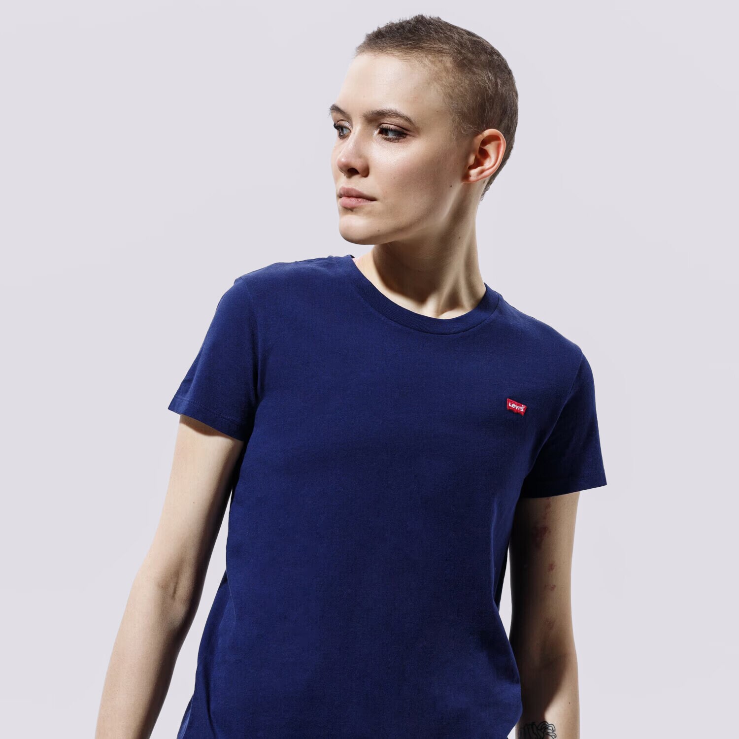 Koszulka, t-shirt damski LEVI'S T-SHIRT PERFECT TEE 39185-0129 GRANATOWY