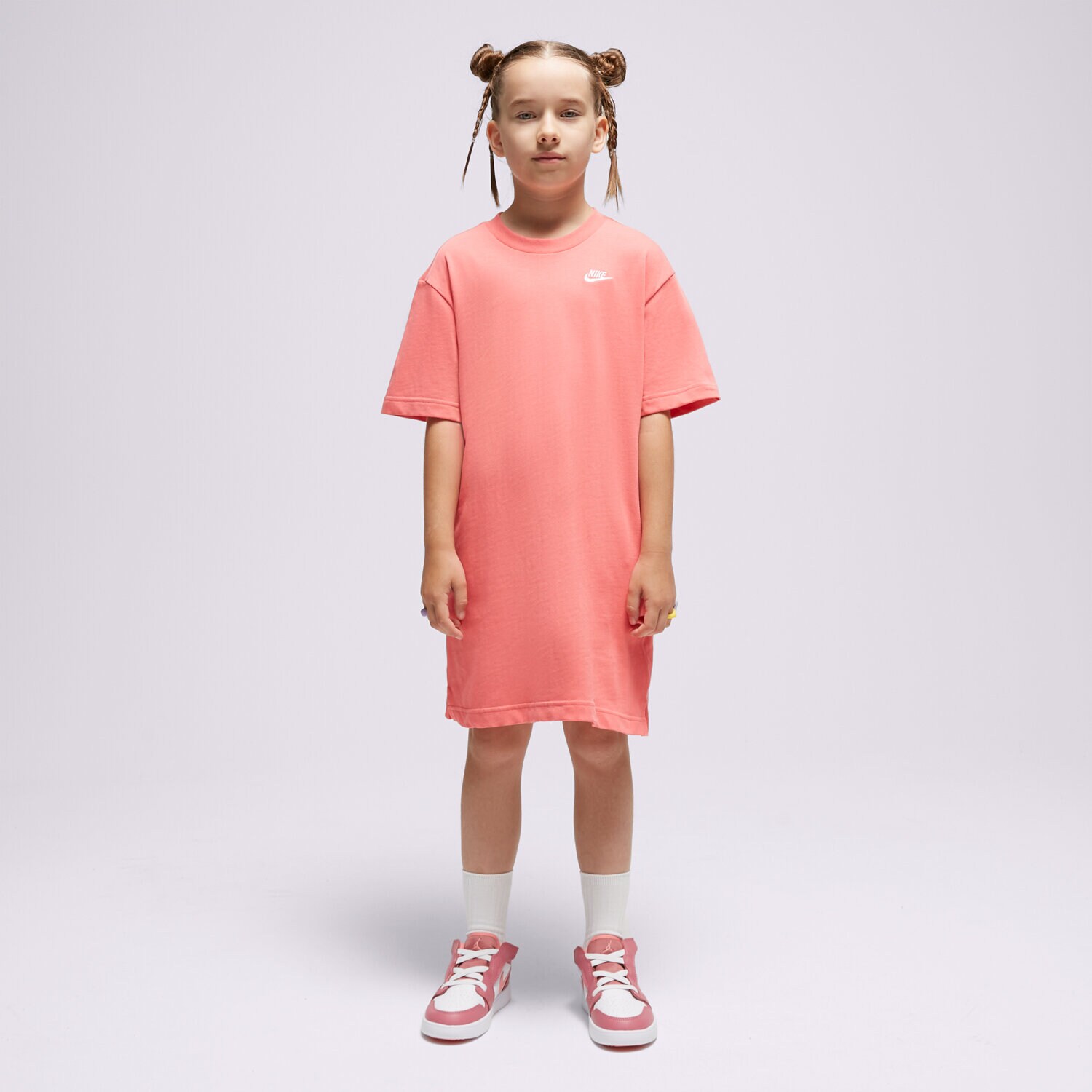 NIKE SUKIENKA G NSW TSHIRT DRSS FB1258-894 RÓŻOWY