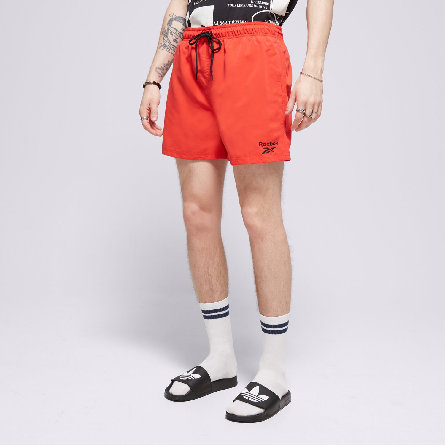 Krótkie spodenki, szorty męskie REEBOK SZORTY YALE L5_71002_RBK_RD CZERWONY