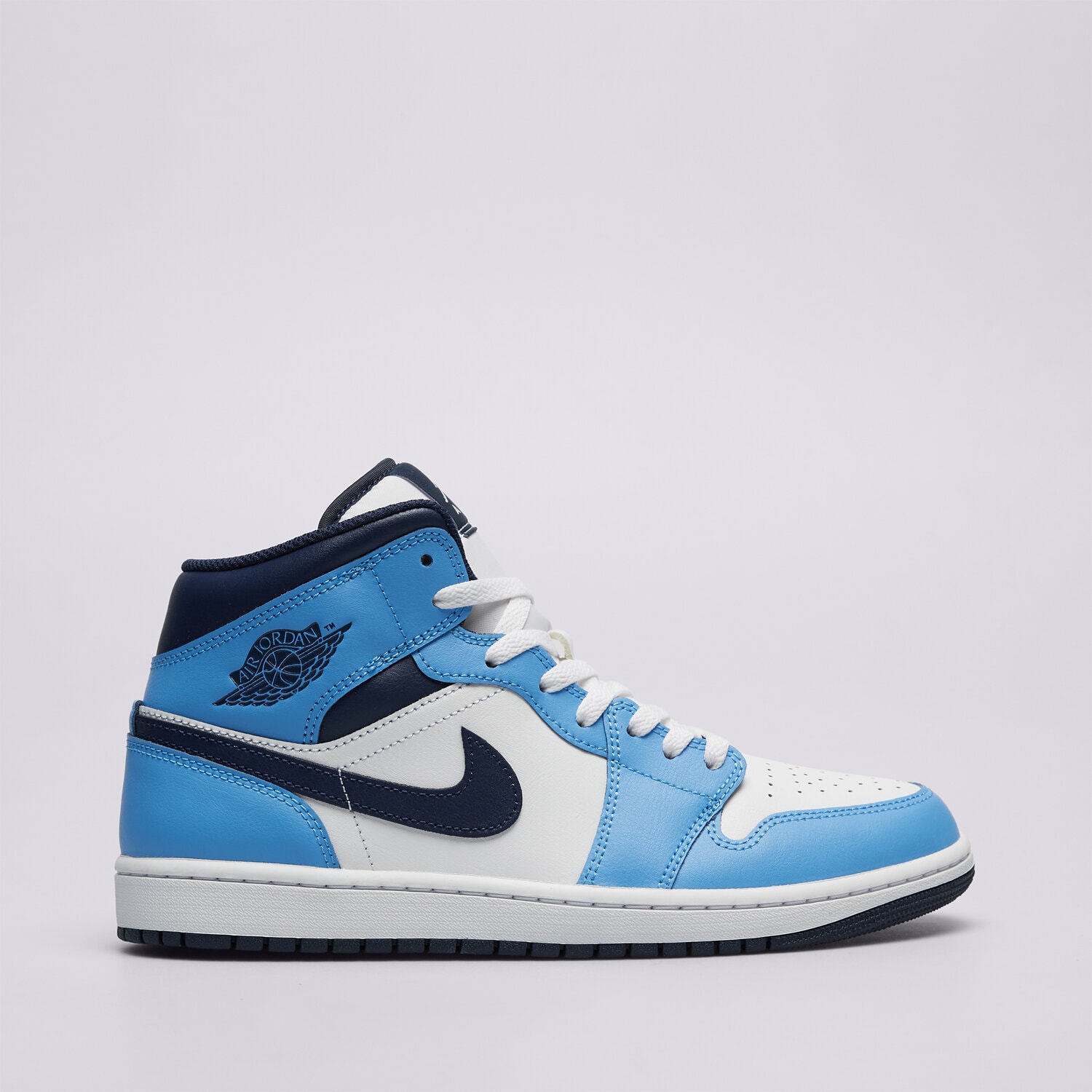 Buty sneakersy męskie AIR JORDAN 1 MID  DQ8426-405 GRANATOWY
