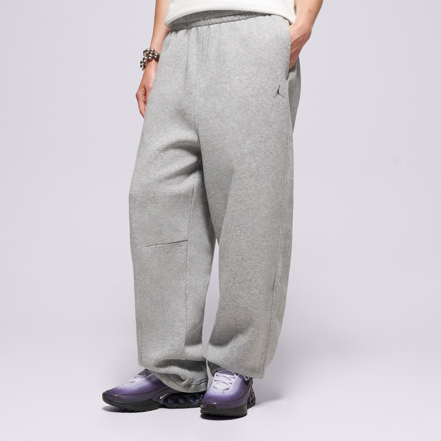 Spodnie sportowe damskie JORDAN SPODNIE W J BRK FLC WL PANT BB IM7301-063 SZARY