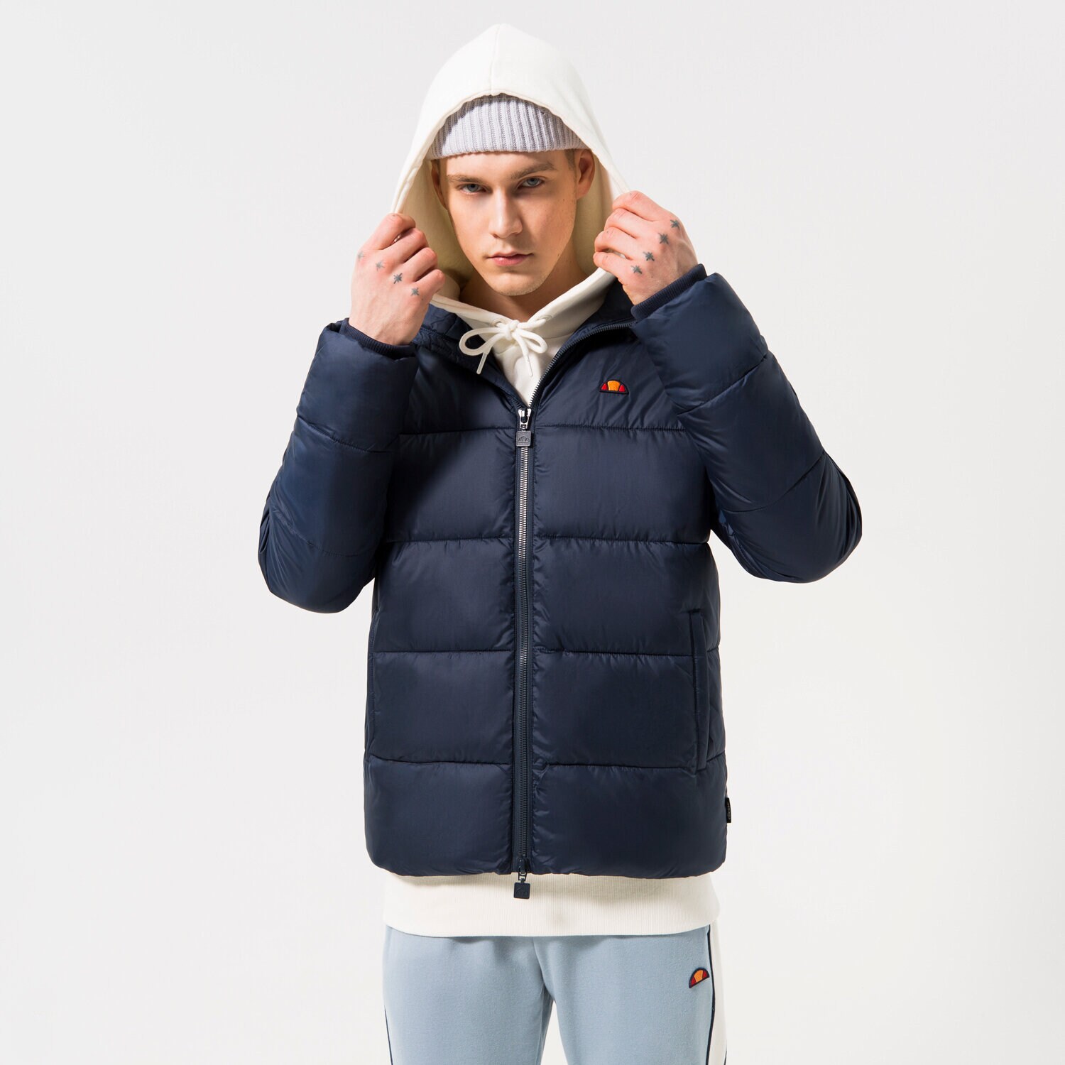 Kurtka zimowa męska ELLESSE KURTKA PUCHOWA PADDERO JACKET NAVY SHQ17079429 GRANATOWY