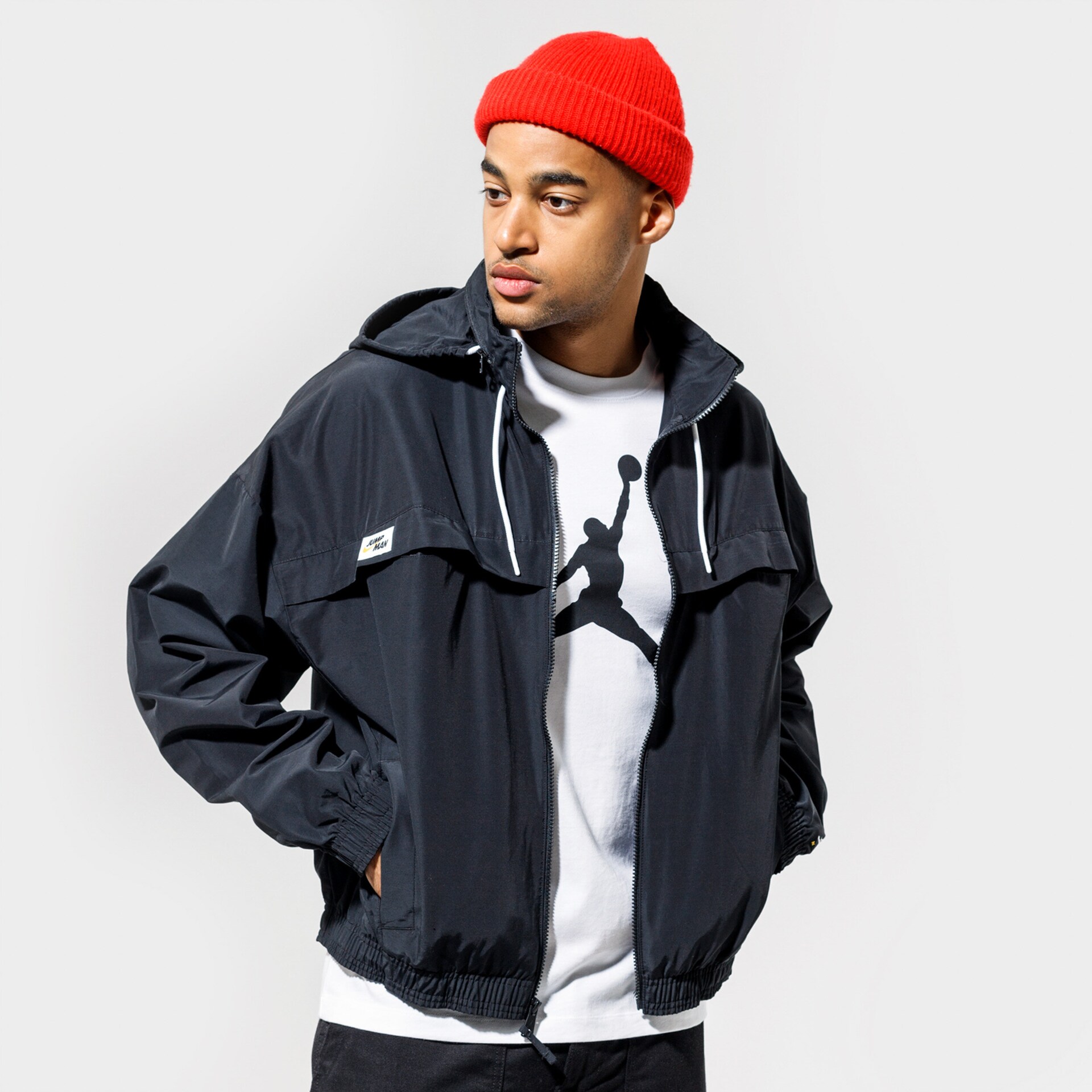 Kurtka wiosenna / jesienna męska JORDAN KURTKA M J JMPMN WINDBREAKER DA7172-010 CZARNY