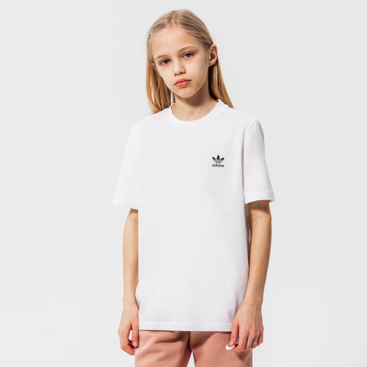 Koszulka, t-shirt dla dzieci ADIDAS T-SHIRT GIRL H32410 BIAŁY