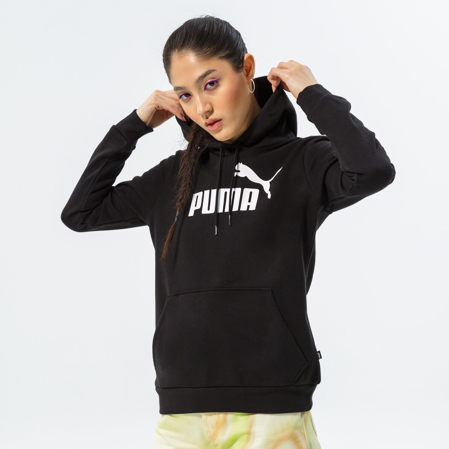 Bluza damska PUMA BLUZA Z KAPTUREM CORE OVERHEAD HOODIE 586788 01 CZARNY