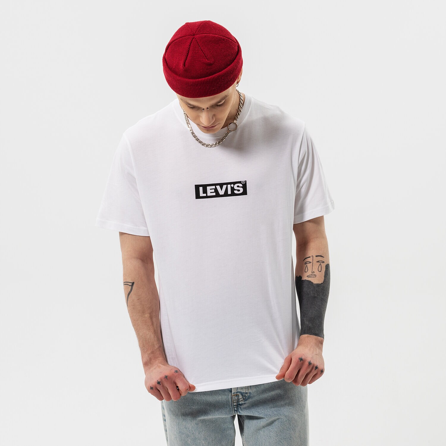 Koszulka, t-shirt sportowy męski LEVI'S T-SHIRT RELAXED SS TEE AGILITY A2082-0057 BIAŁY