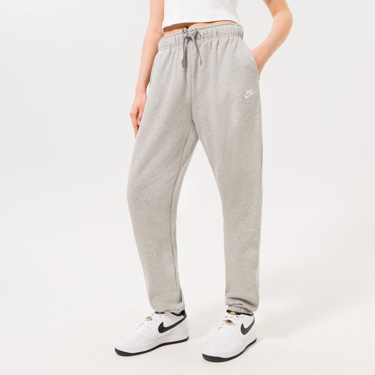 Spodnie sportowe damskie NIKE SPODNIE NSW CLUB OS PANT DGH DQ5800-063 SZARY