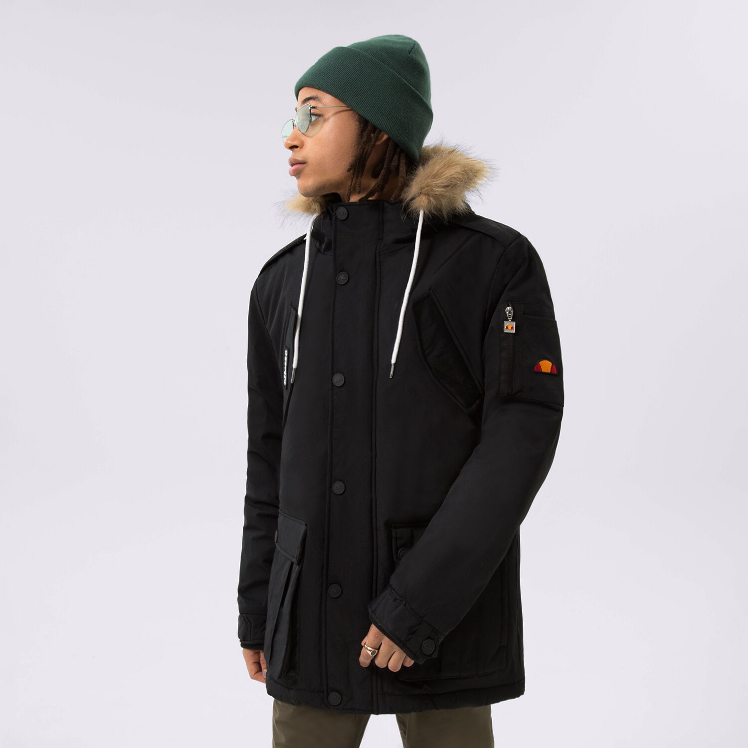 Kurtka zimowa męska ELLESSE KURTKA ZIMOWA BLIZZARD BLK PARKA JACKET SHL03704011 CZARNY
