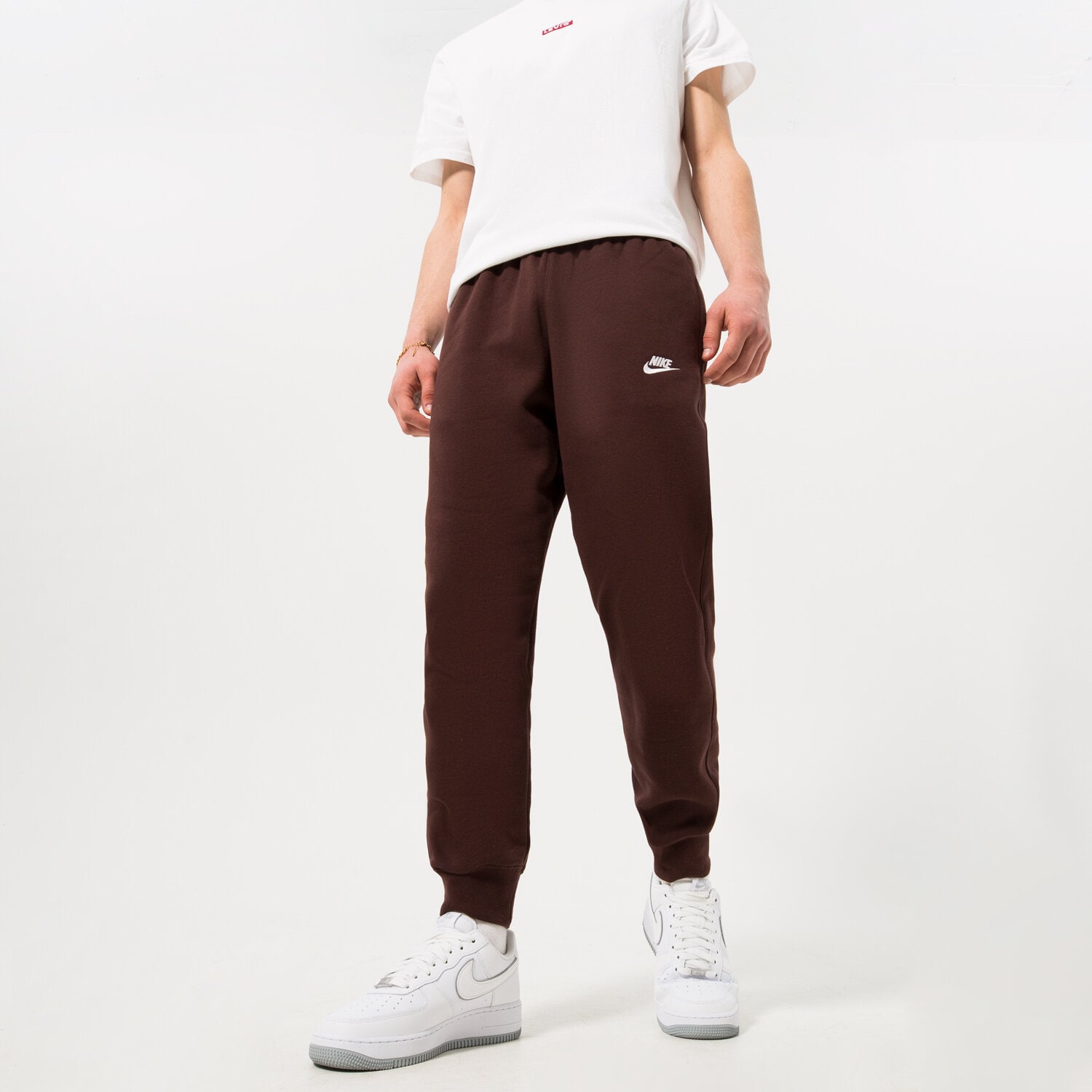 Spodnie sportowe męskie NIKE SPODNIE SPORTSWEAR CLUB FLEECE BV2671-227 BRĄZOWY