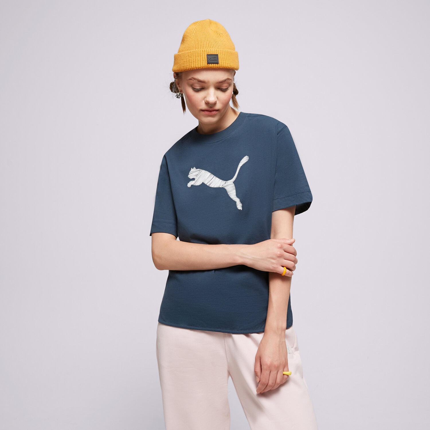Koszulka, t-shirt damski PUMA T-SHIRT HER TEE 673107 16 ZIELONY