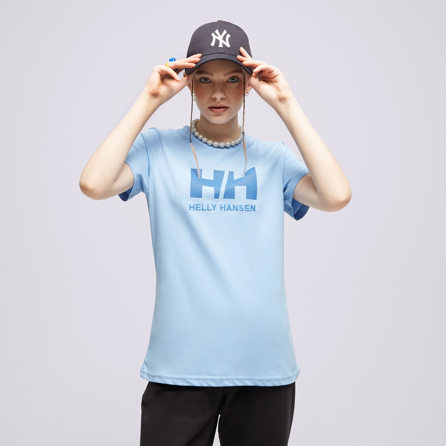 Koszulka, t-shirt damski HELLY HANSEN T-SHIRT W HH LOGO 34112627 NIEBIESKI