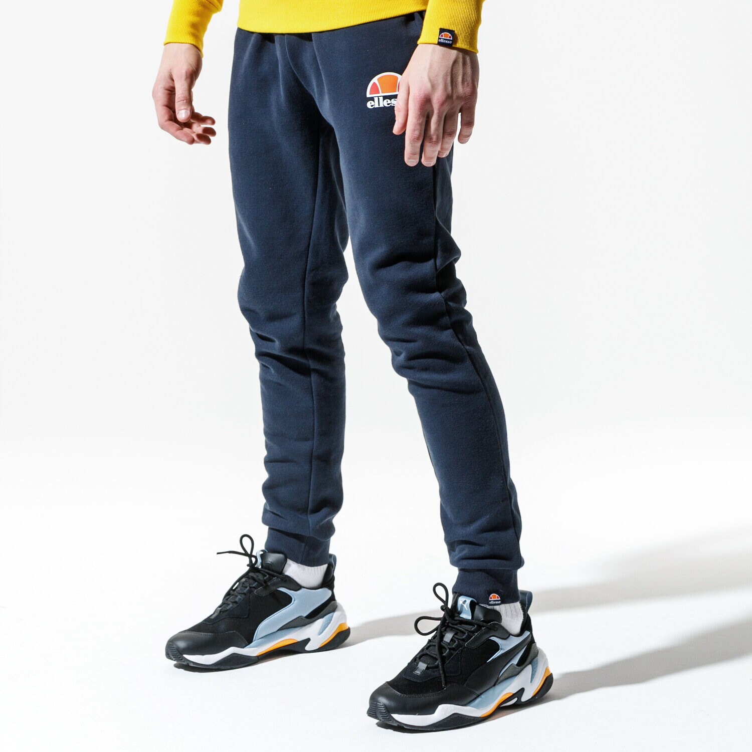 Spodnie sportowe męskie ELLESSE SPODNIE OVEST NAVY SHS01763429 GRANATOWY