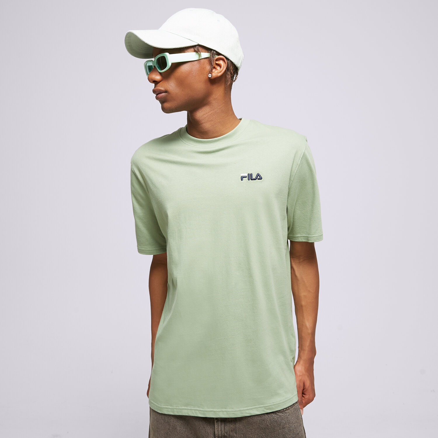 Koszulka, t-shirt sportowy męski FILA T-SHIRT DRINGO SS23SPM229627 ZIELONY