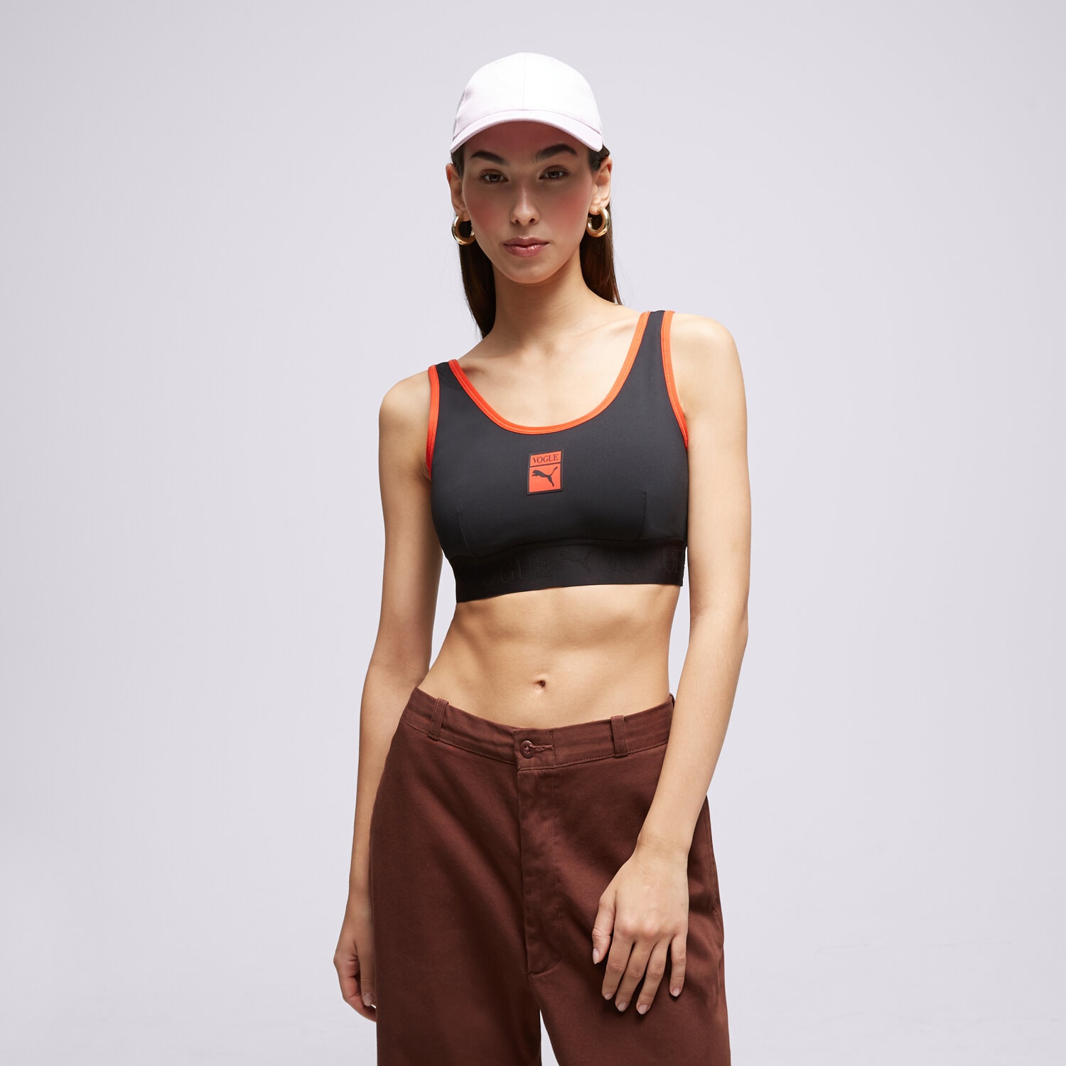 Koszulka, t-shirt damski PUMA BRA TOP PUMA X VOGUE 534688-01 CZARNY