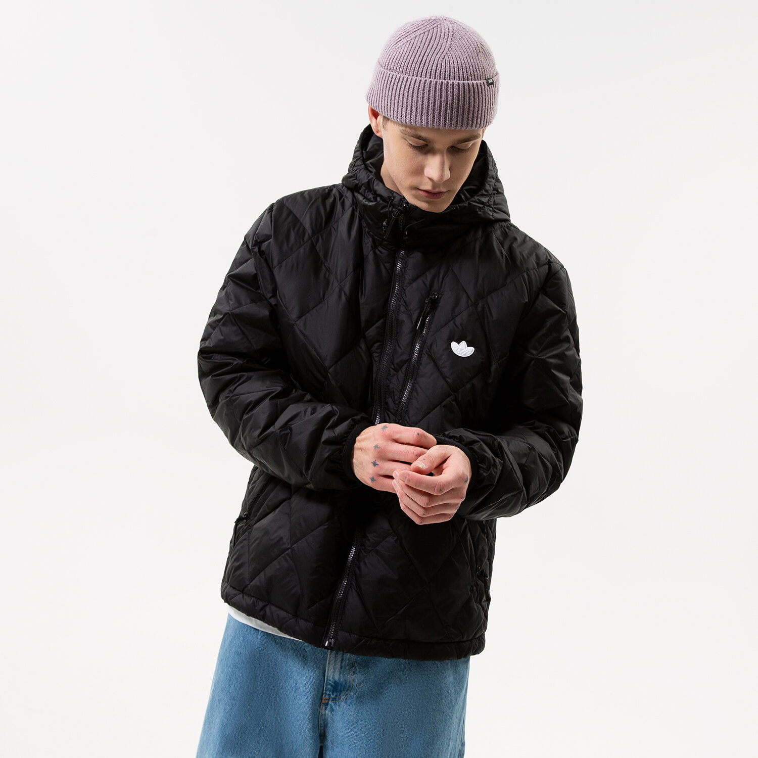 Kurtka zimowa męska ADIDAS KURTKA ZIMOWA DOWN QUILT PUFF HL9205 CZARNY