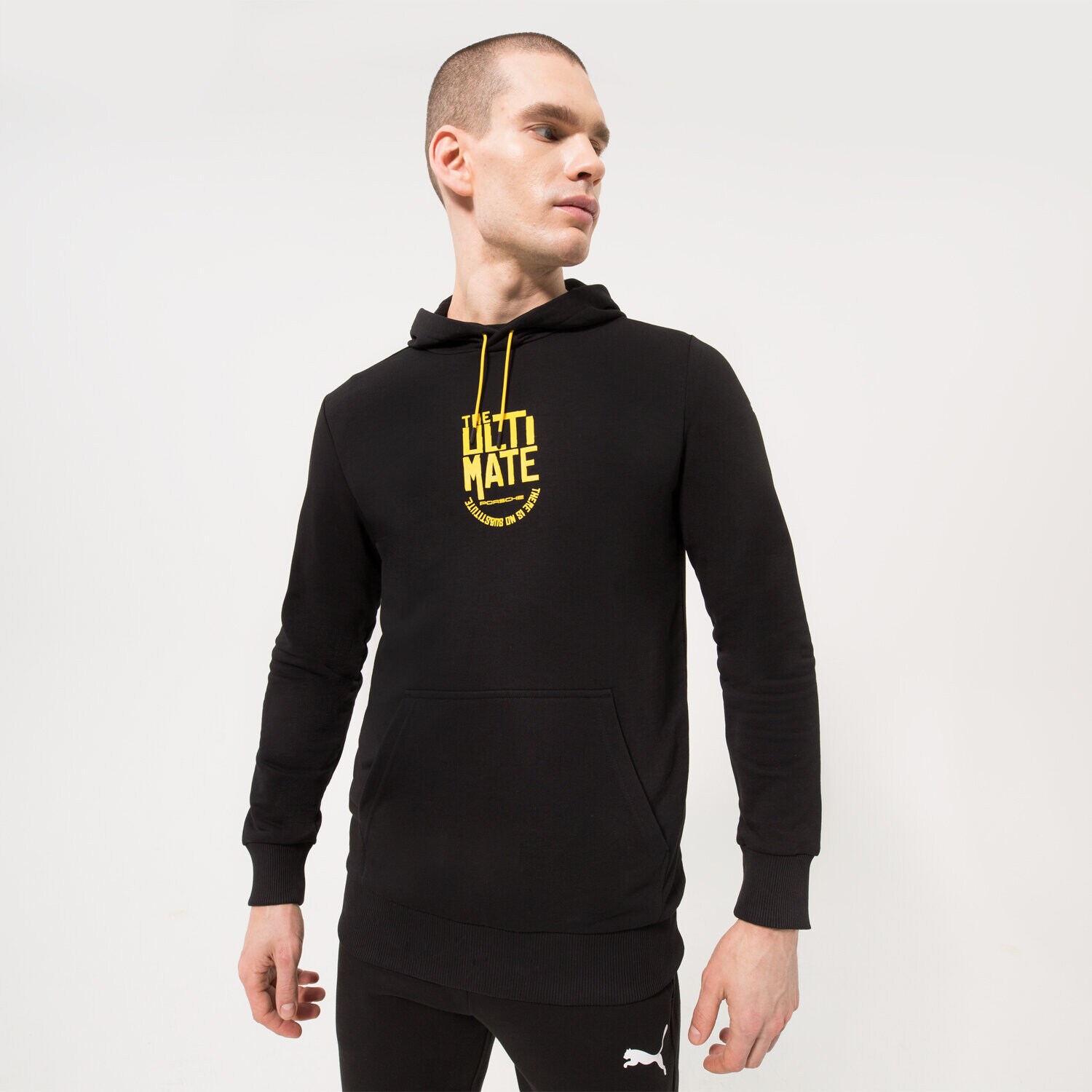 Bluza męska PUMA BLUZA Z KAPTUREM PUMA PL GRAPHIC HOODIE 534833-01 CZARNY