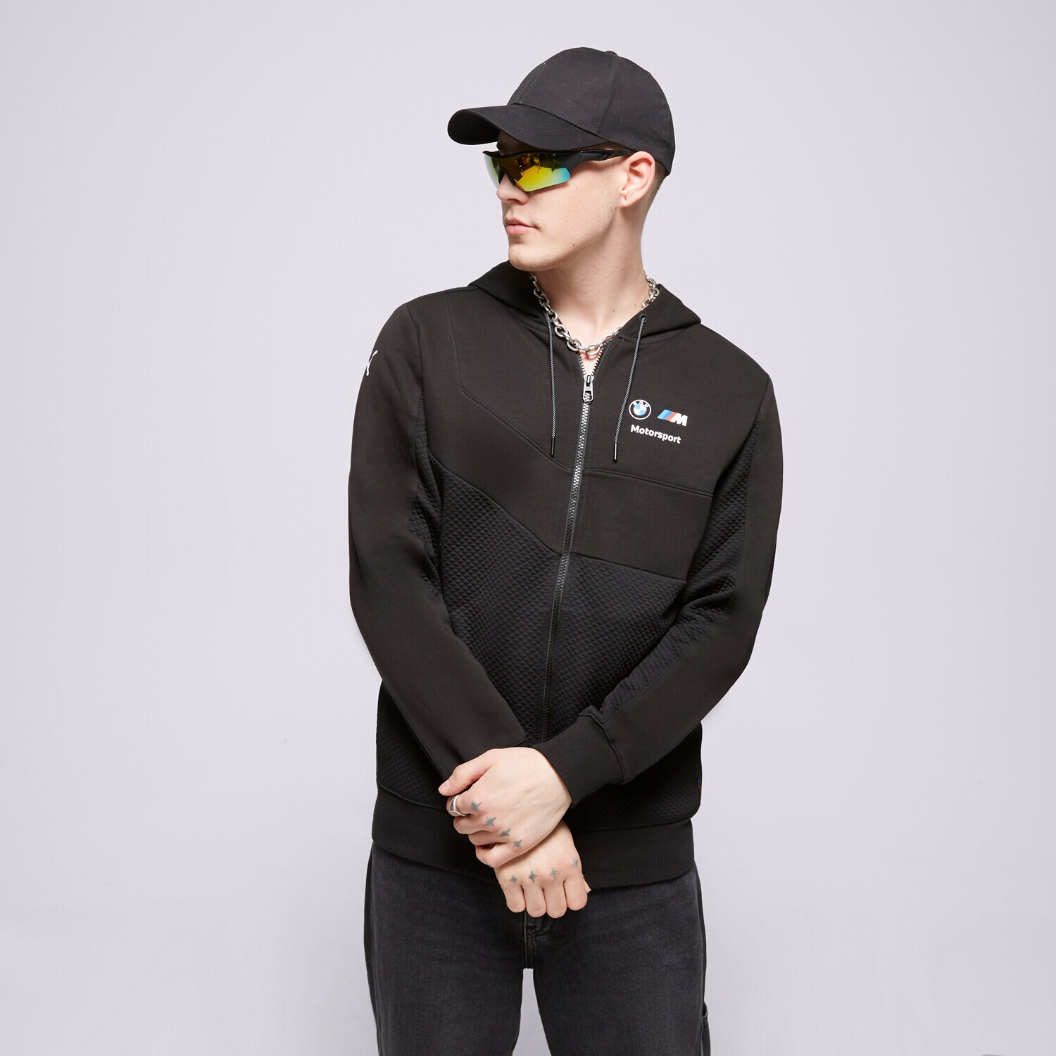 Kurtka wiosenna / jesienna męska PUMA KURTKA PRZEJŚCIOWA BMW MMS HDD SWEAT JACKET 535864-01 CZARNY