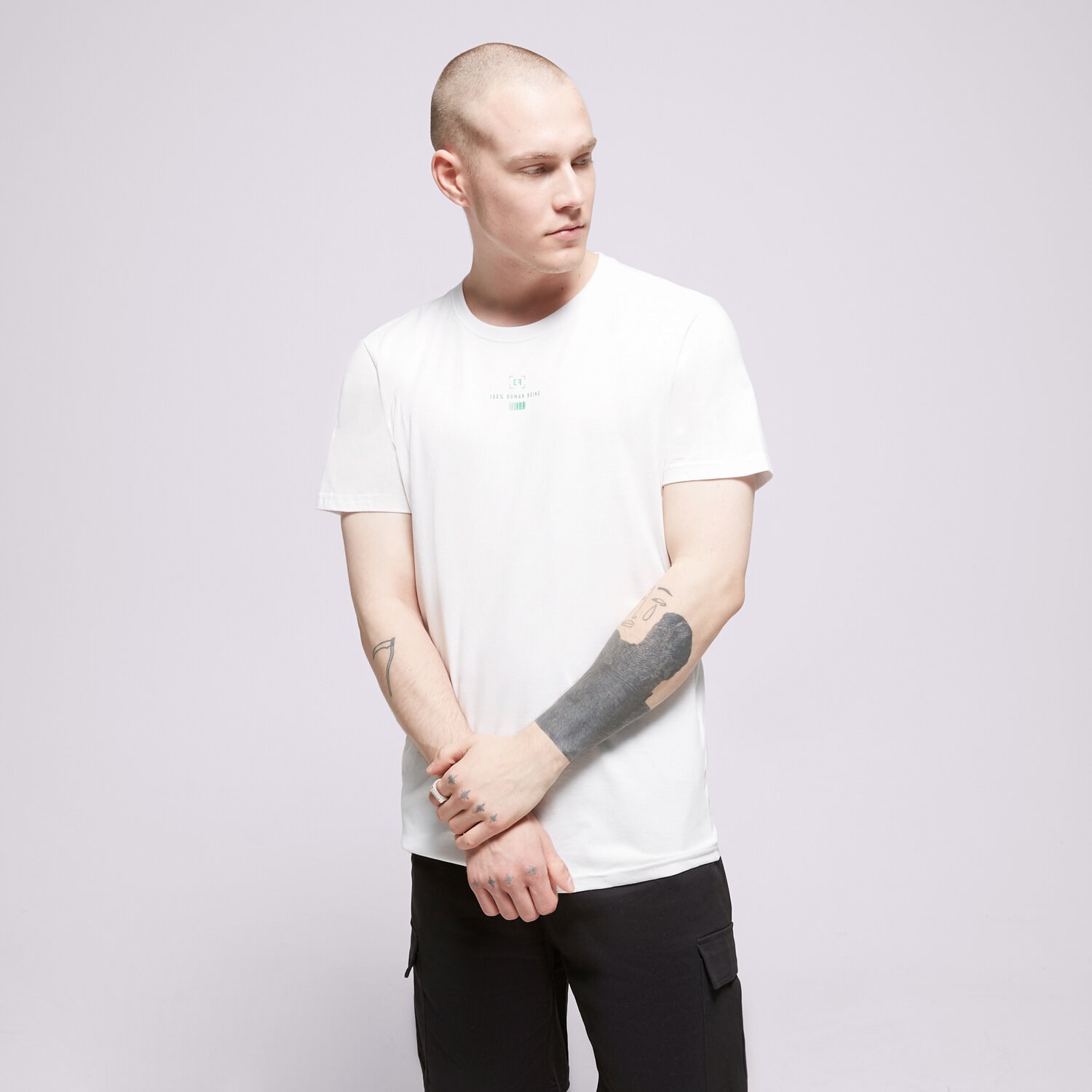 Koszulka, t-shirt sportowy męski CONFRONT T-SHIRT ESSENTIAL WHITE CF123TSM73001 BIAŁY