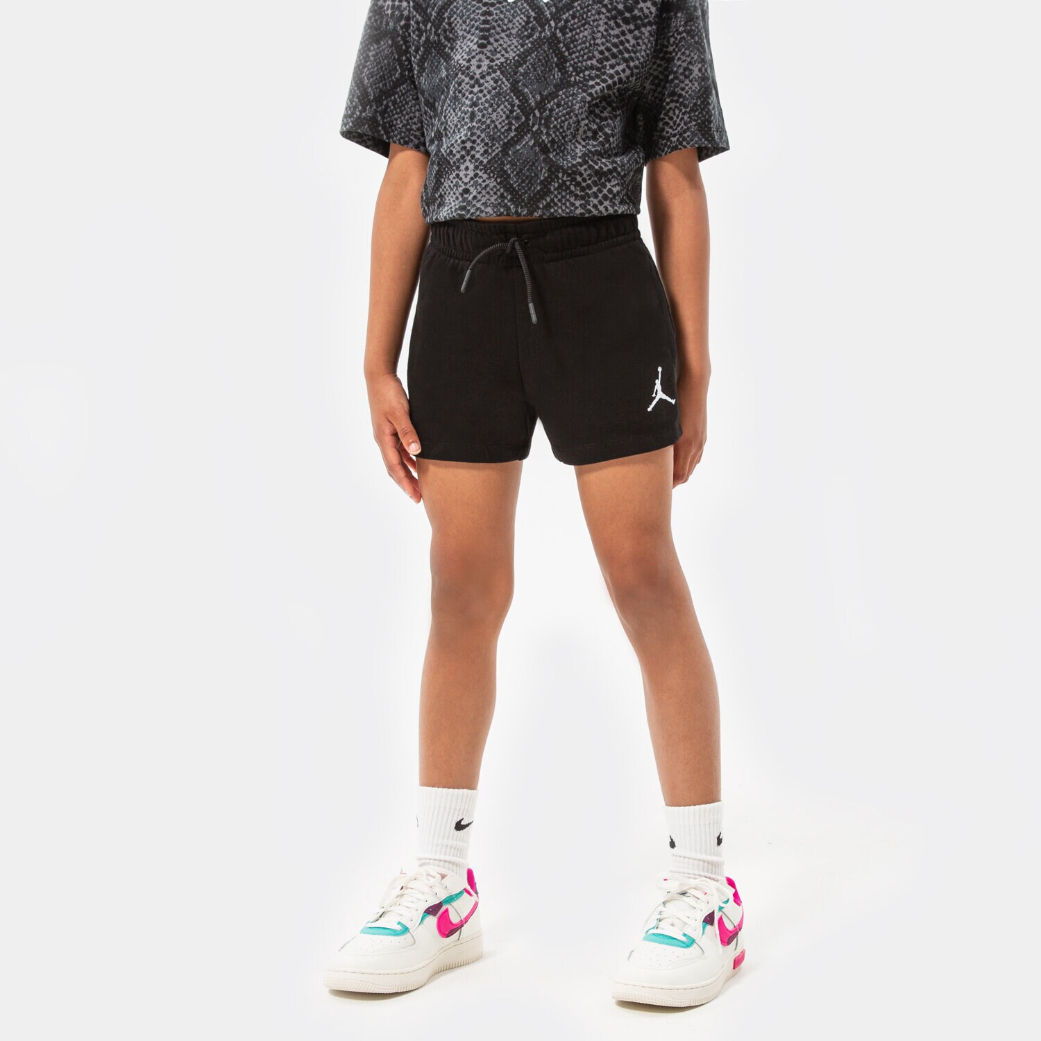 JORDAN SZORTY JORDAN ESSENTIALS SHORTS GIRL 45A771-023 CZARNY