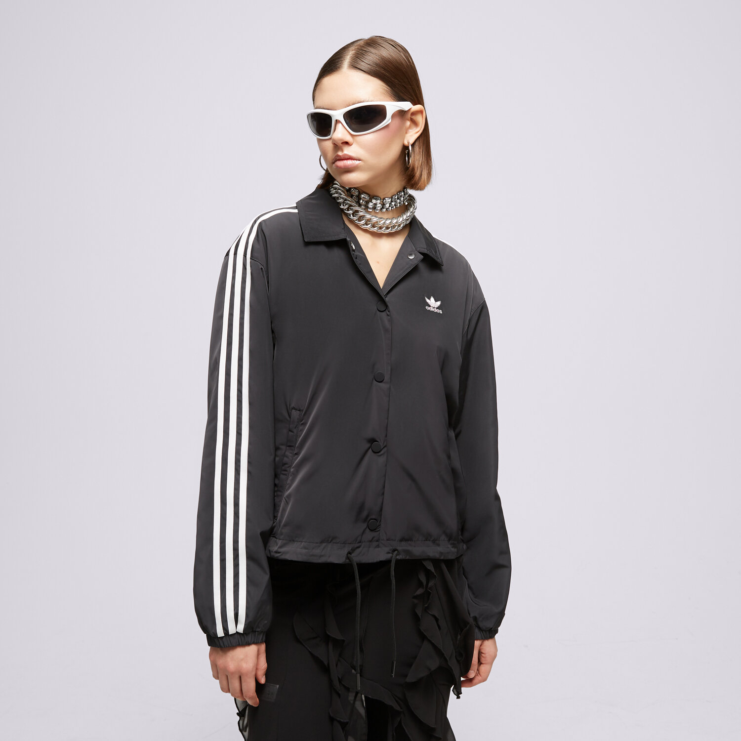 Kurtka wiosenna / jesienna damska ADIDAS KURTKA COACH JACKET IC5478 CZARNY