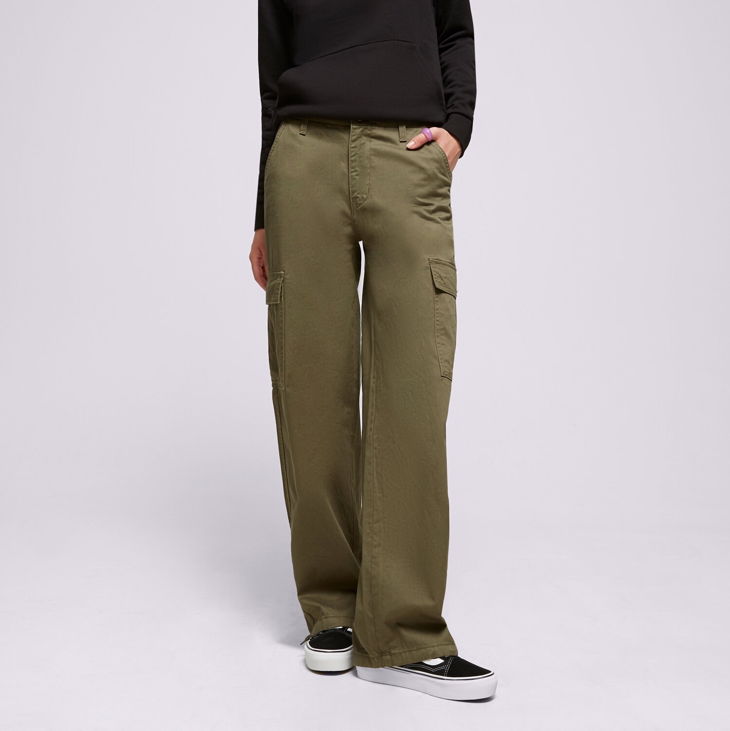 Spodnie sportowe damskie LEVI'S SPODNIE 94 BAGGY CARGO GREENS A47070002 ZIELONY