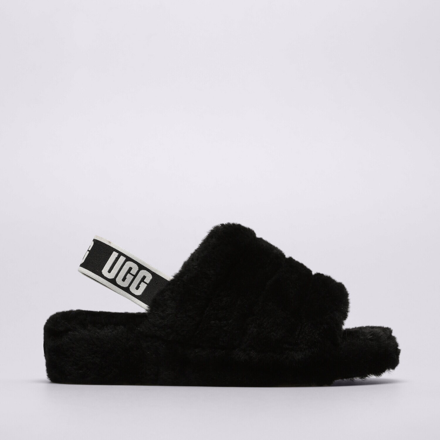 Klapki damskie UGG FLUFF YEAH 1095119-BLACK CZARNY