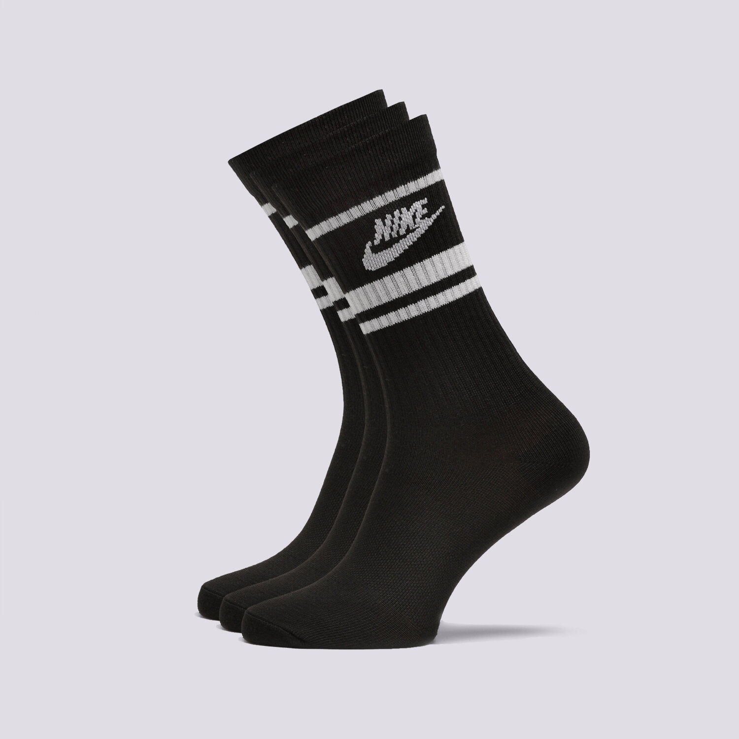 Skarpetki sportowe damskie NIKE ESSENTIAL STRIPE SOCKS (3 PACKS) DX5089-010 CZARNY