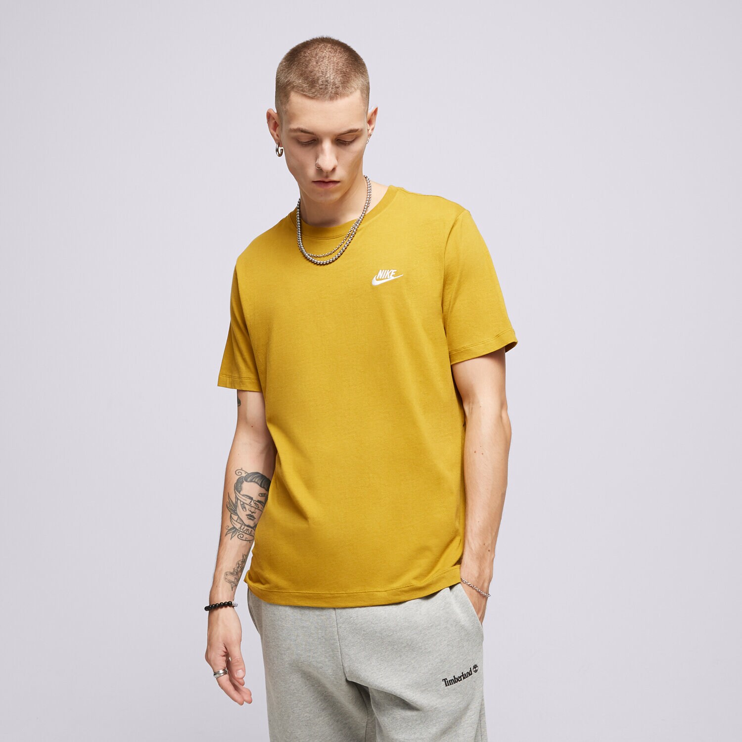 Koszulka, t-shirt sportowy męski NIKE T-SHIRT SPORTSWEAR CLUB AR4997-716 Neon różowy