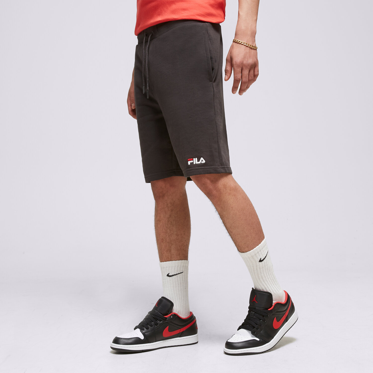 Krótkie spodenki, szorty męskie FILA SZORTY YELE SS23SPM230235 CZARNY