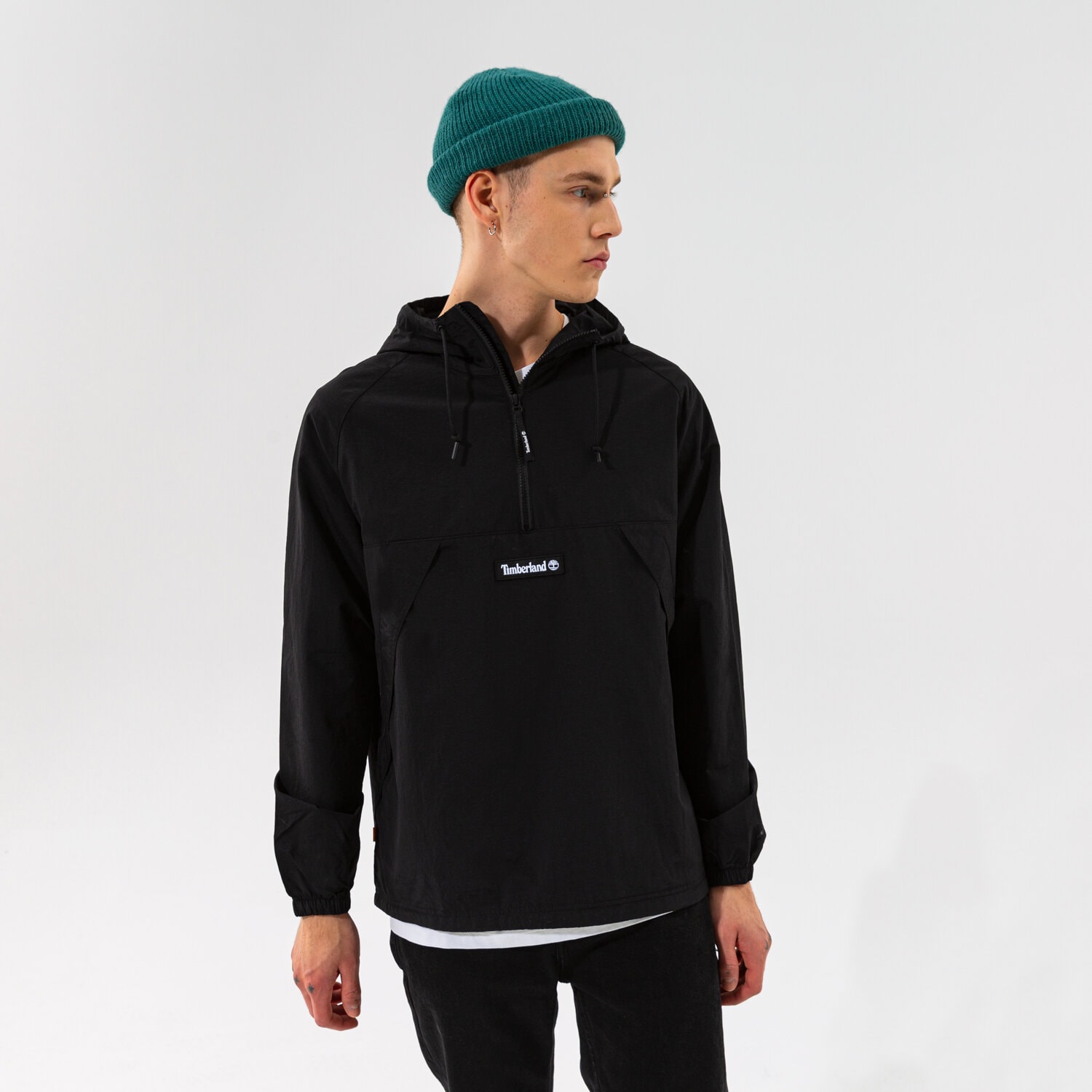Kurtka wiosenna / jesienna męska TIMBERLAND KURTKA YC WINDBREAKER PULLOVER JACKET TB0A2BUU0011 CZARNY