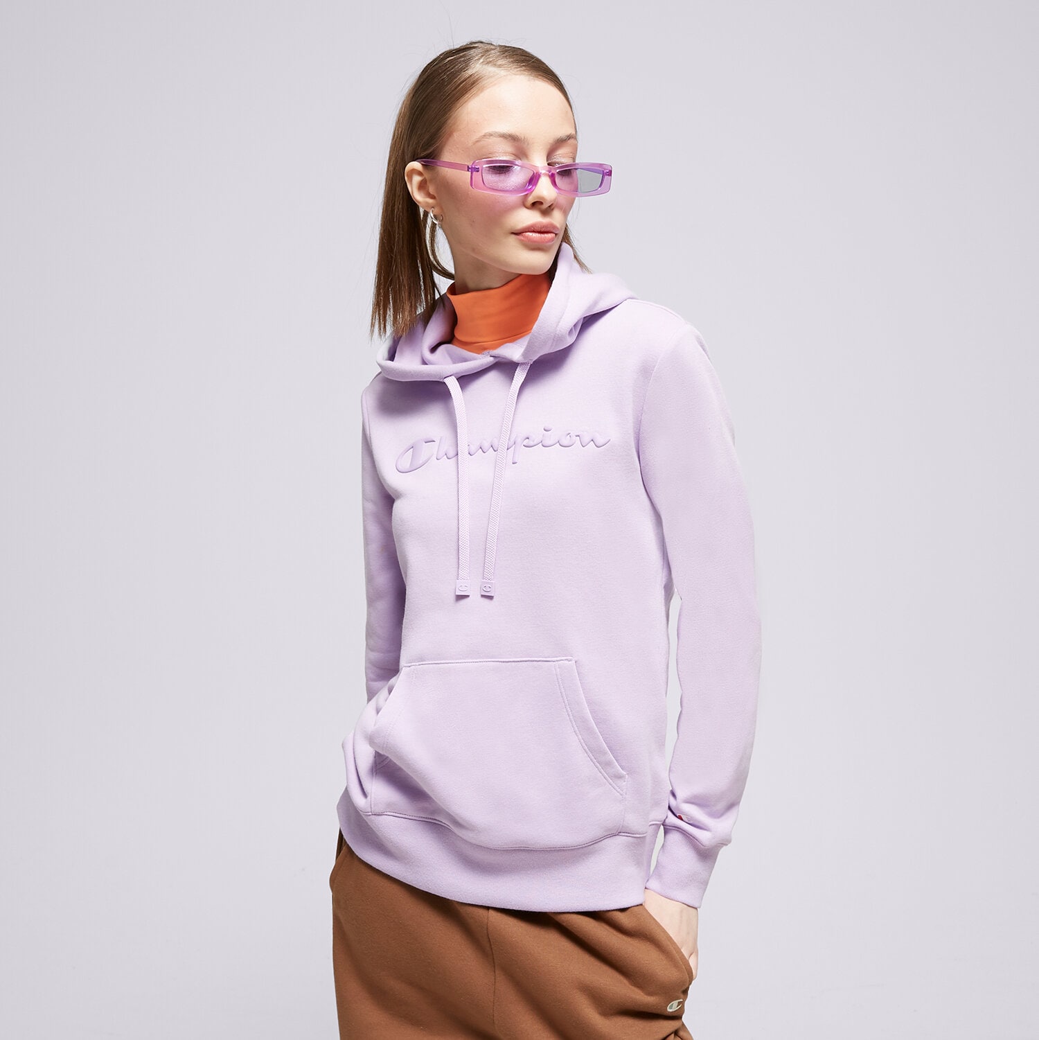 Bluza damska CHAMPION BLUZA Z KAPTUREM HOODED SWEATSHIRT 116065VS022 FIOLETOWY